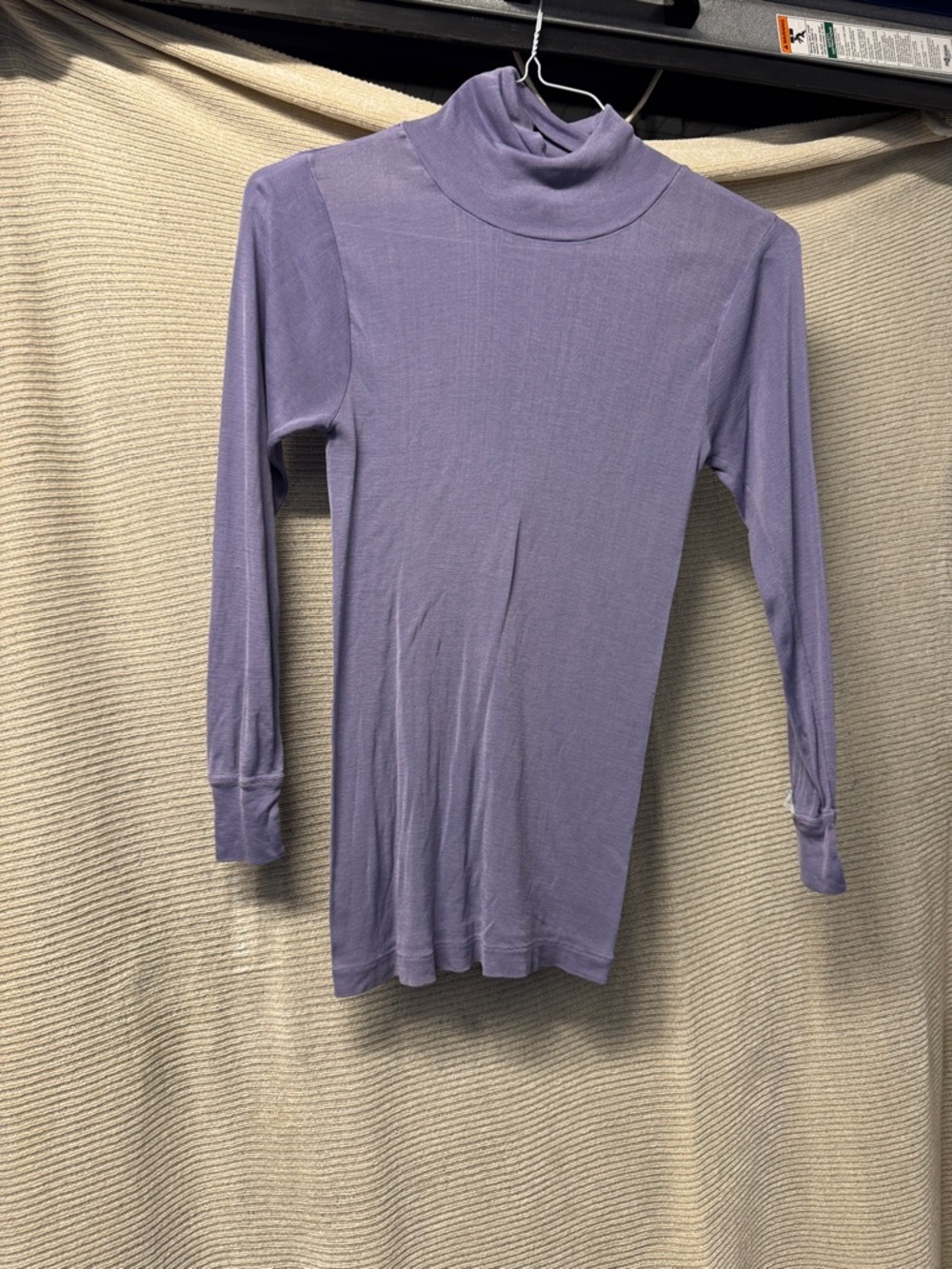 Women's Long Sleeve Turtleneck Top in Lavender